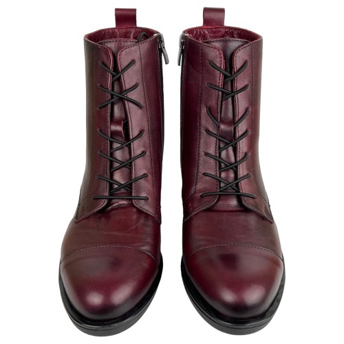 Черевики жіночі шкіряні KENTO 66163 бордовий