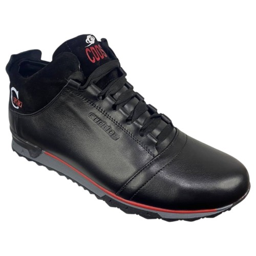 Ботинки мужские кожаные CUDDOS 50 01 черный мех