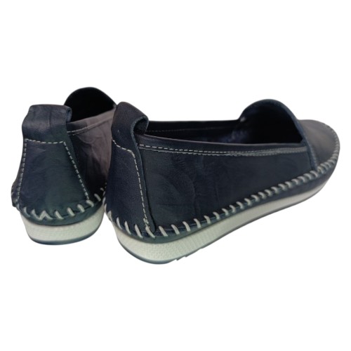 Балетки женские кожаные KEMER 063 09 синие