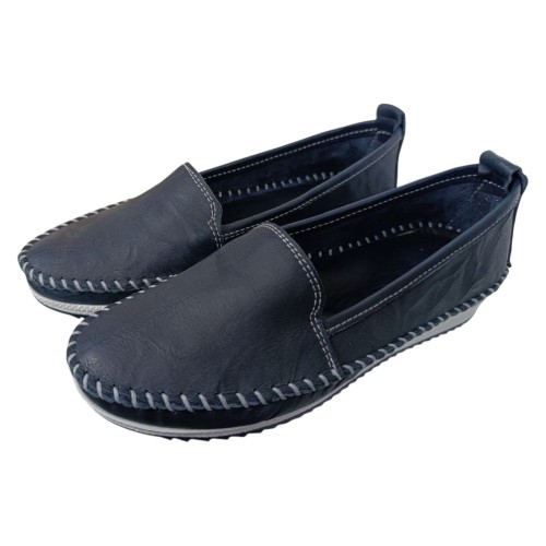 Балетки женские кожаные KEMER 063 09 синие