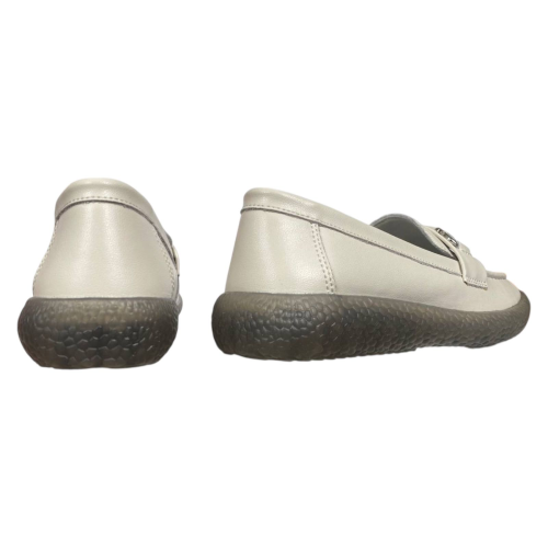 Лоферы женские кожаные ALLSY 204432 белые 