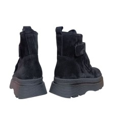 Черевики жіночі замшеві ILONA 592/821 01 чорні хутро
