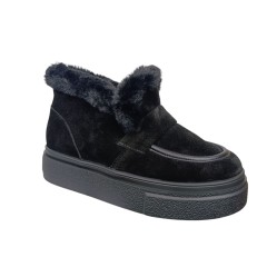 Черевики жіночі замшеві FOOT STEP FOOT STEP 521 01 чорні хутро