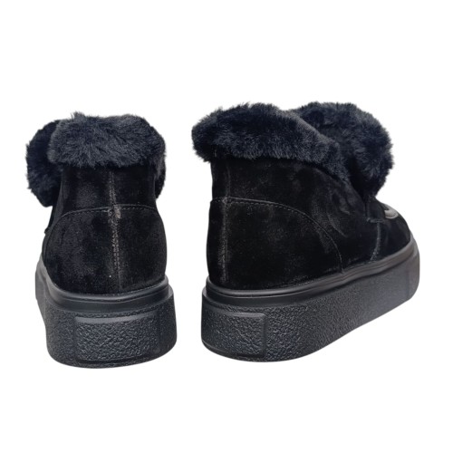 Черевики жіночі замшеві FOOT STEP FOOT STEP 521 01 чорні хутро