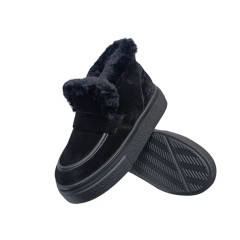 Черевики жіночі замшеві FOOT STEP FOOT STEP 521 01 чорні хутро