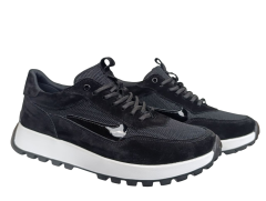 Кроссовки женские замшевые U.SPIRIT 4170 01 черные 