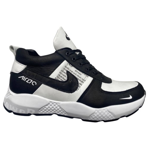 Кросівки чоловічі шкіряні DENAR N13T 05 01 білі чорні хутро