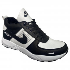 Кроссовки мужские кожаные DENAR N13T 05 01 белый черный мех