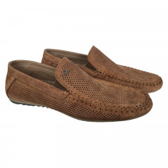 ЛОФЕРЫ мужские кожаные LEVEL 54223 08 коричневые нубук