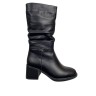 Сапоги женские кожаные TEMP 267 01 черный мех