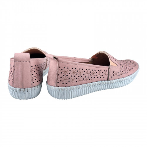 Балетки Женские кожаные CANBERK 8002 06 пудра