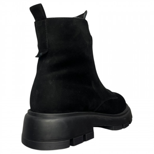 Ботинки женские замшевые ILONA 563/119 черный мех