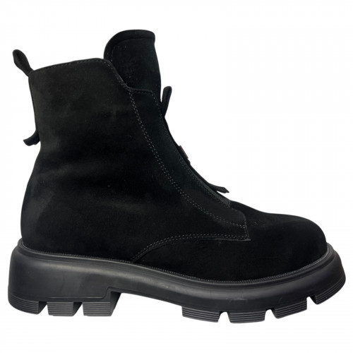 Ботинки женские замшевые ILONA 563/119 черный мех