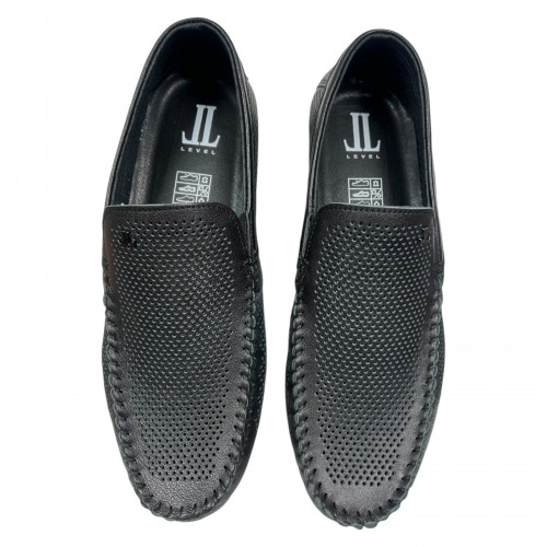 Лоферы мужские кожаные LEVEL 54210 01 черные