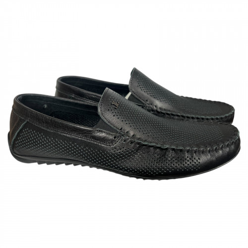 Лоферы мужские кожаные LEVEL 54210 01 черные