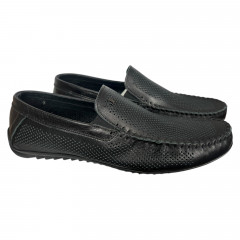 Лоферы мужские кожаные LEVEL 54210 01 черные