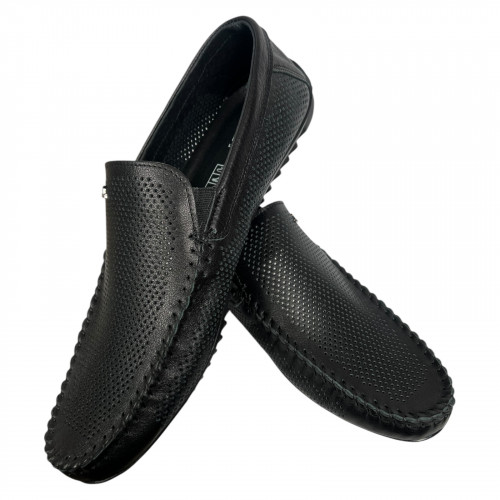 Лоферы мужские кожаные LEVEL 54210 01 черные