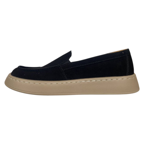 Лоферы женские замшевые ALLSY 204525 черные