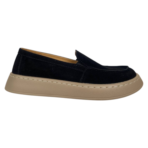 Лоферы женские замшевые ALLSY 204525 черные