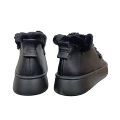 Черевики жіночі шкіряні MADAM 2525 чорні хутро