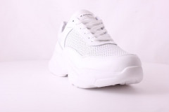 Кроссовки Женские кожаные DITAS ПК 25 бел сер перф