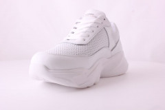 Кроссовки Женские кожаные DITAS ПК 25 бел сер перф