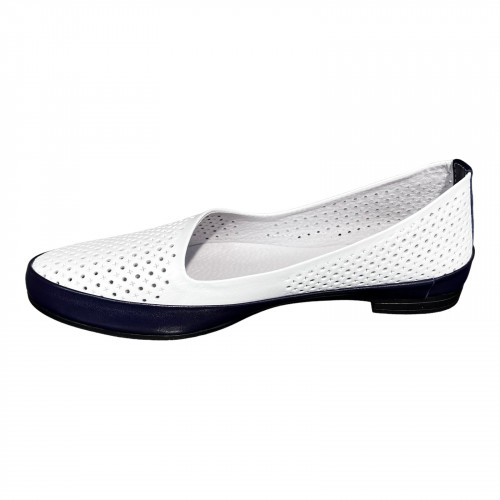 Лодочки Женские кожаные PRELLESTA 605 25 бело синий