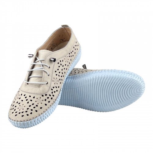 Мокасіни Жіночі шкіряні CANBERK 8001 04 бежевий