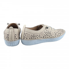 Мокасины Женские кожаные CANBERK 8001 04 бежевый