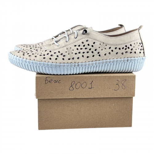 Мокасіни Жіночі шкіряні CANBERK 8001 04 бежевий