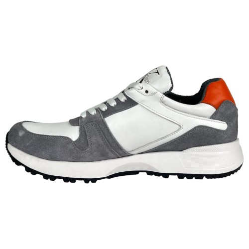 Кросівки Чоловічі шкіряні DENAR CK 77 05 біло/сірий