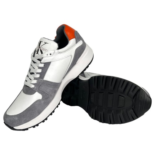 Кросівки Чоловічі шкіряні DENAR CK 77 05 біло/сірий