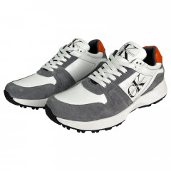 Кроссовки Мужские кожаные DENAR CK 77 05 бело/серый