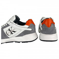 Кроссовки Мужские кожаные DENAR CK 77 05 бело/серый