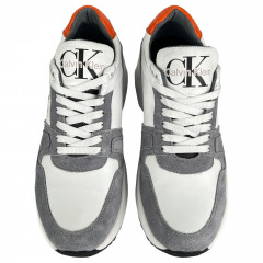 Кроссовки Мужские кожаные DENAR CK 77 05 бело/серый