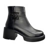 Ботинки женские кожаные TEMP Меган каблук черный мех