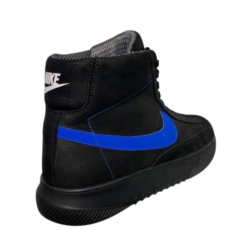 Кроссовки мужские кожаные DENAR N11K(Ч) 09 черный мех