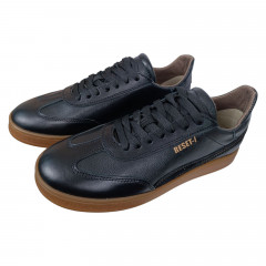 Кроссовки подростковые кожаные BRAVE 18101 черные 