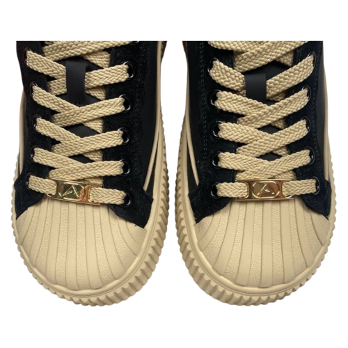 Кроссовки женские кожа+замш ALLSY 203298 черные