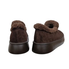 Черевики жіночі замшеві MADAM 2218 25 шоколадні хутро