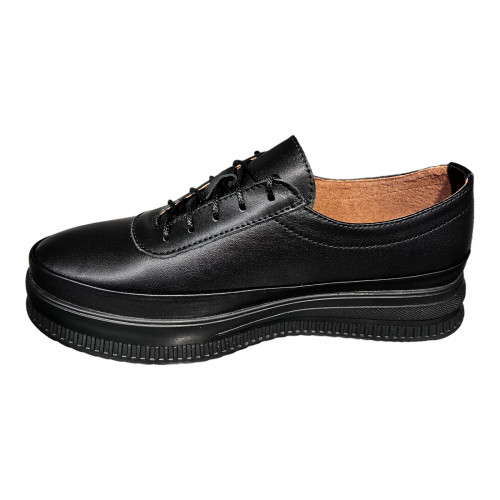 Кроссовки Женские кожаные PRELLESTA 2047 01 черный