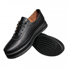 Кроссовки Женские кожаные PRELLESTA 2047 01 черный