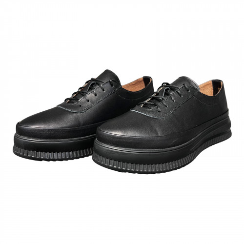 Кроссовки Женские кожаные PRELLESTA 2047 01 черный