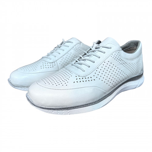 Кроссовки Женские кожаные MISSMAMMA 923/4 белый накол