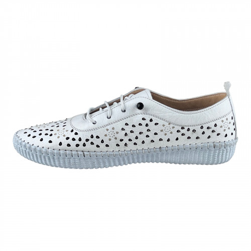 Мокасины Женские кожаные CANBERK 8001 05 белый