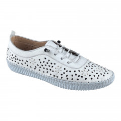 Мокасины Женские кожаные CANBERK 8001 05 белый