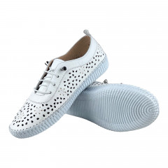 Мокасины Женские кожаные CANBERK 8001 05 белый