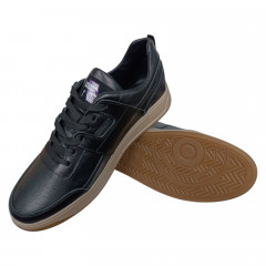 Кроссовки подростковые кожаные BRAVE 18301 черные 