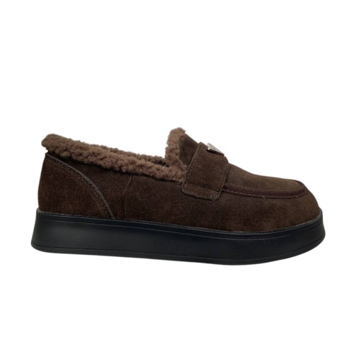 Черевики жіночі замшеві IT TS L31-41 Coffe хутро