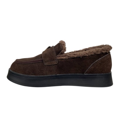 Черевики жіночі замшеві IT TS L31-41 Coffe хутро